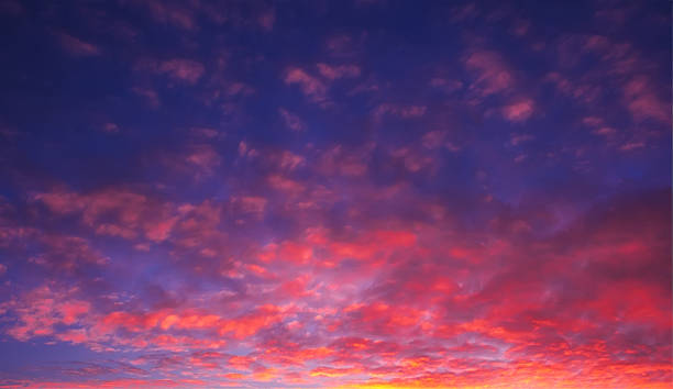 istock delightful fire pocked sky at sunset with sun rays 508654712