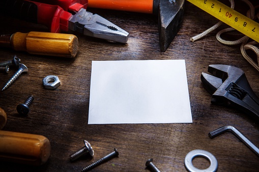 Workbench With Instruments Workbench With Instruments And Note Stock Photo - Download Image Now ...