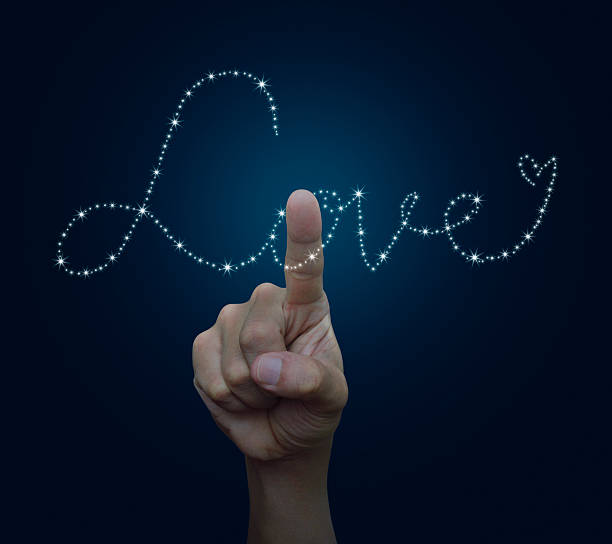 istock Love heart from beautiful bright stars with hand 508656408