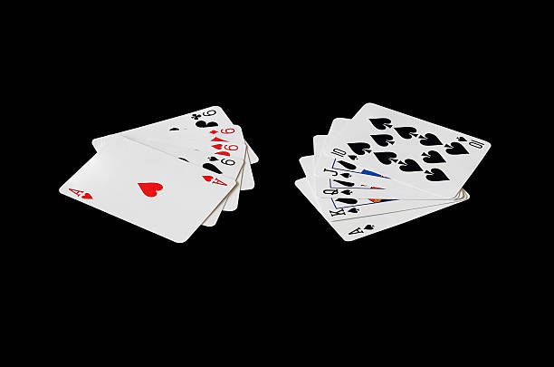 istock Four cards and ace vs Royal Flush 508657380