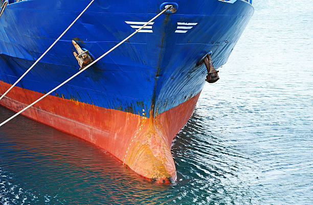 istock Bulbous bow of bulk cargo ship 508658138