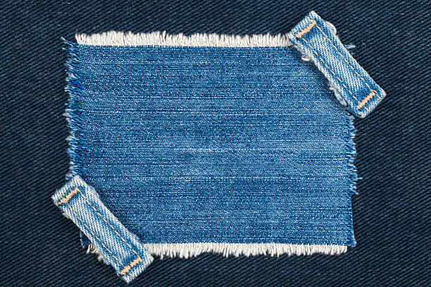 istock Frame with two straps jeans, lies on the dark denim 508660558