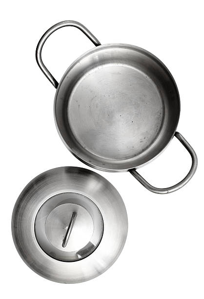 istock Stainless steel saucepot with lid. Sauce pot. 508661232