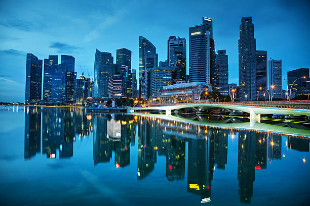 istock Singapore financial district at the sunset 508661428
