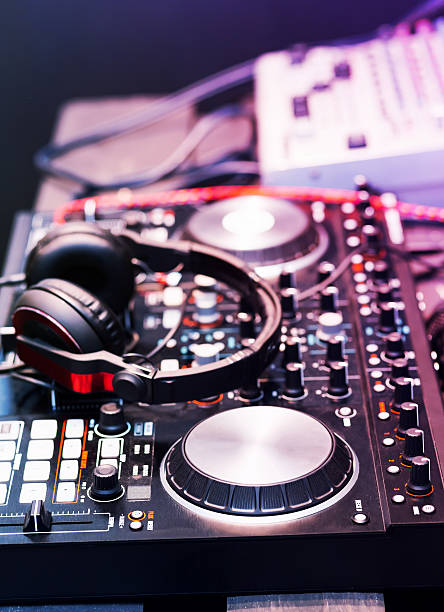 istock DJ equipment, headphones, microphones, vinyl 508663780