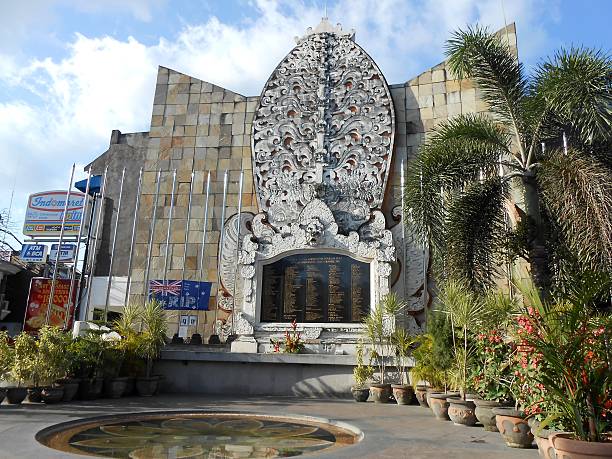 Bali bombing memorial, Kuta - Indonesia Kuta, Indonesia - November 1, 2013: Bali bombing memorial. It was dedicated on 12 October 2004, the second anniversary of the terrorist attack, were 202 people were killed. kuta beach stock pictures, royalty-free photos & images