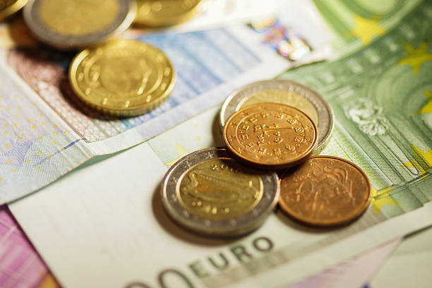 istock Euro coins and banknotes money. 508667587