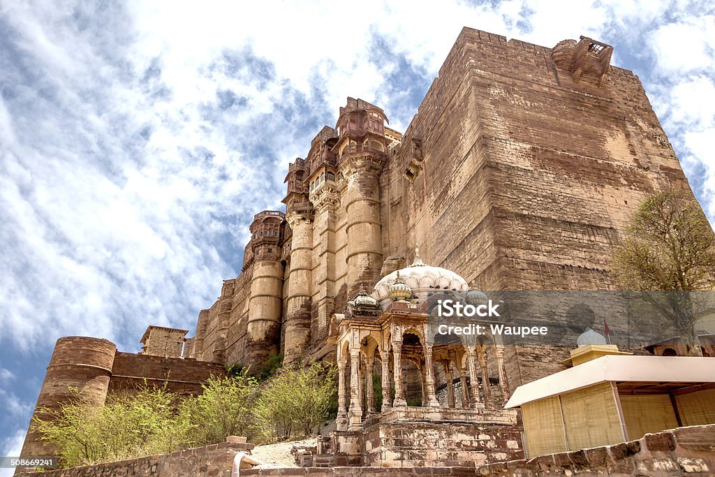 Mehrangarh fort Mehrangarh fortress in Jodhpur, Rajasthan, India Architecture Stock Photo