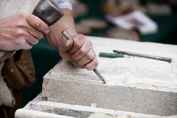 Working hands Working hands sculpting stone sculptor stock pictures, royalty-free photos & images