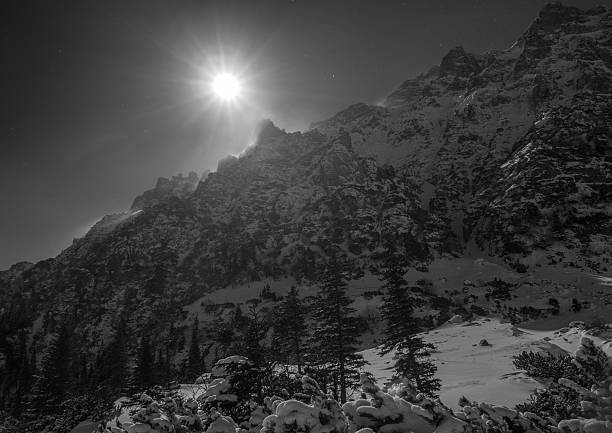 istock full moon over snow-bound peaks bucegi romania 508670838