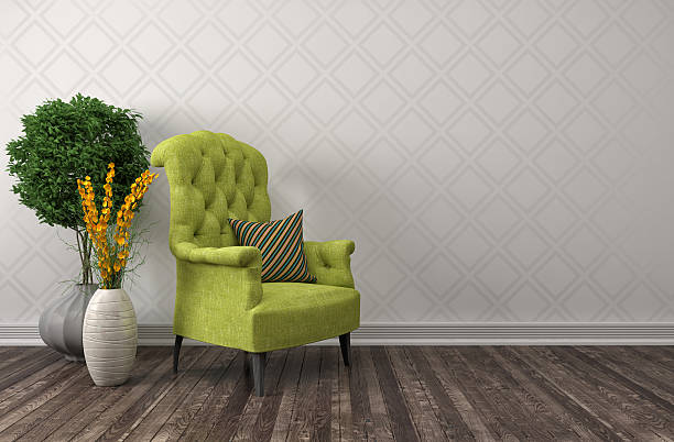 istock interior with chair. 3d illustration 508670936