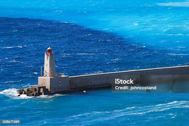 Port Entrance And Light House Nice France Stock Photo - Download Image Now - Alpes-Maritimes, Beacon, Beauty