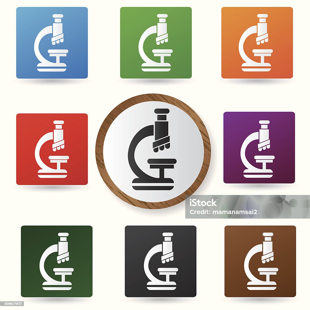 Microscope signe illustration - clipart vectoriel de Analyser libre de droits