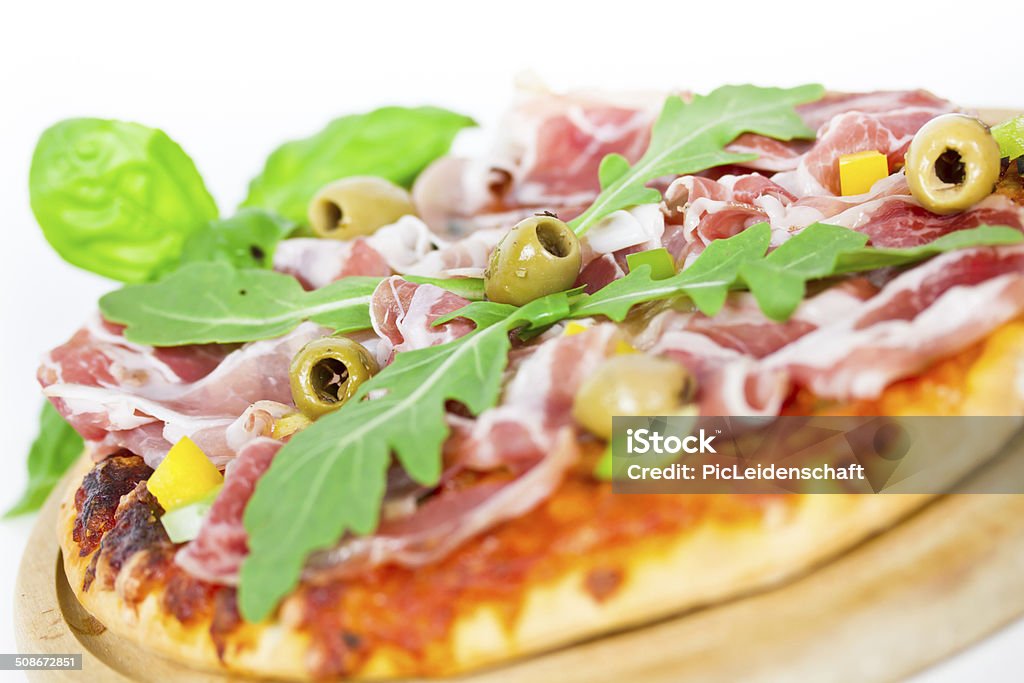 pizza prosciutto Bacon Stock Photo