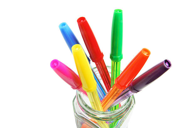 istock Ballpoint Pens in Glass Jar 508673459