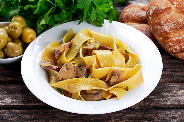 istock Pappardelle Pasta with mushrooms and other herbs 508695702