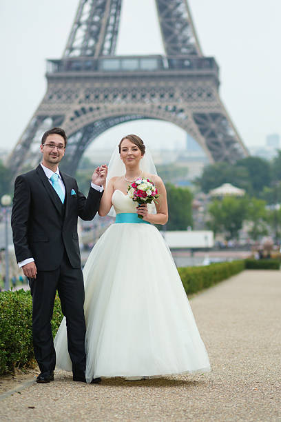 istock Just married couple in Paris near 508700798