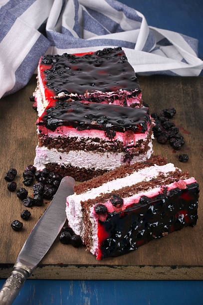 Blueberry pie with yoghurt