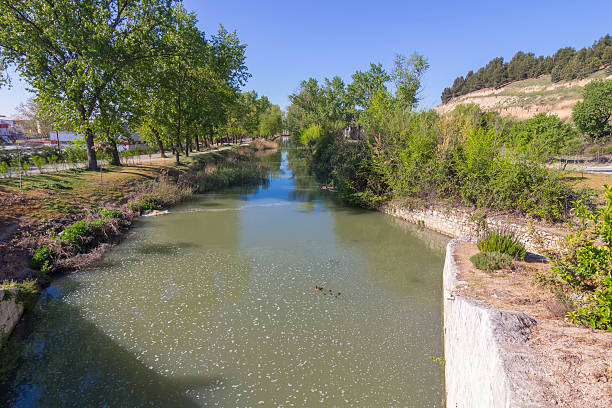 istock canal de Castilla, artificial river in Valladolid Spain 508701627
