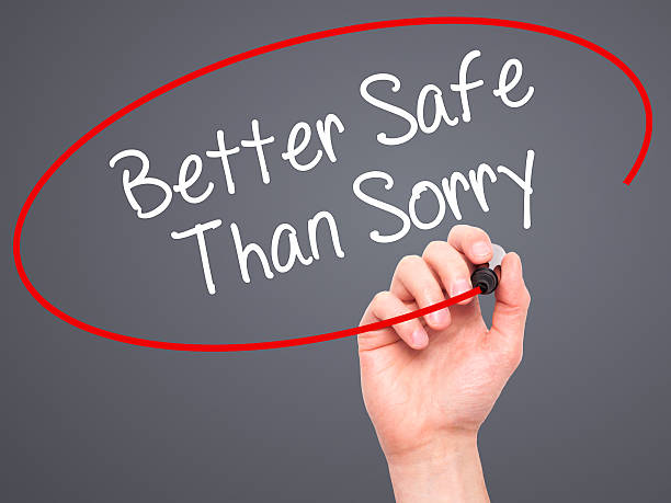 istock Man Hand writing Better Safe Than Sorry with black marker 508701762
