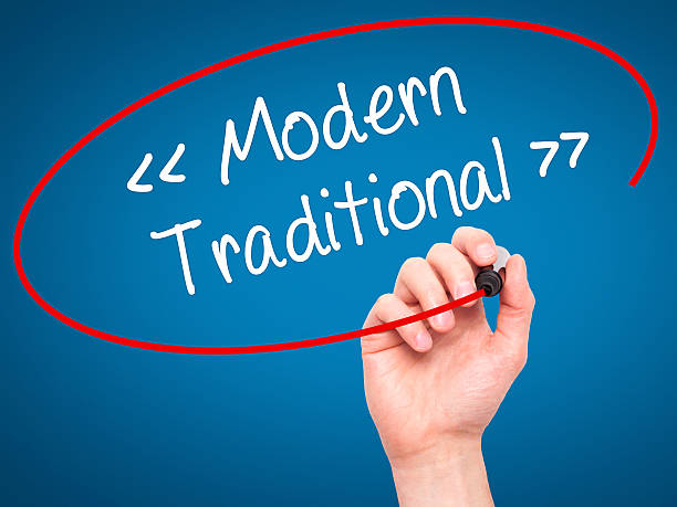 istock Man Hand writing Modern - Traditional  with black marker 508702120