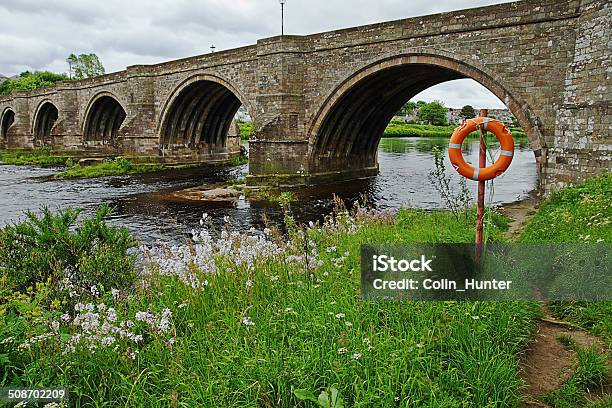 Brig Of Dee And Lifebelt Stock Photo - Download Image Now - Life Belt, Riverbank, Aberdeen - Scotland