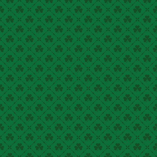 illustrazioni stock, clip art, cartoni animati e icone di tendenza di verde trifoglio giorno patricks sfondo di st. - irish culture st patricks day backgrounds nobody