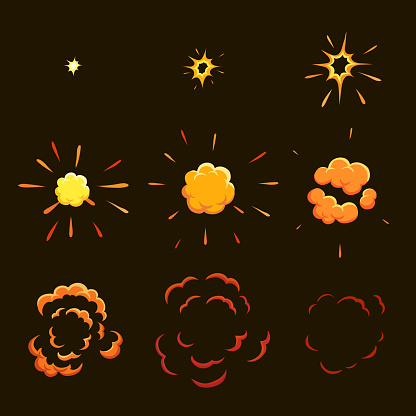Explode Effect Animation Explode Effect Animation Game Design Animation Frames Stock ...