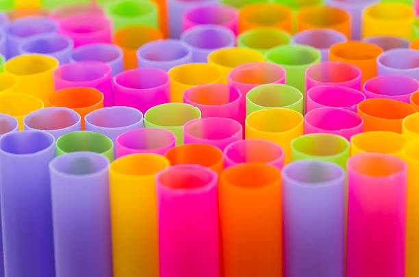 istock Close up colorful of drinking straw background 508706433