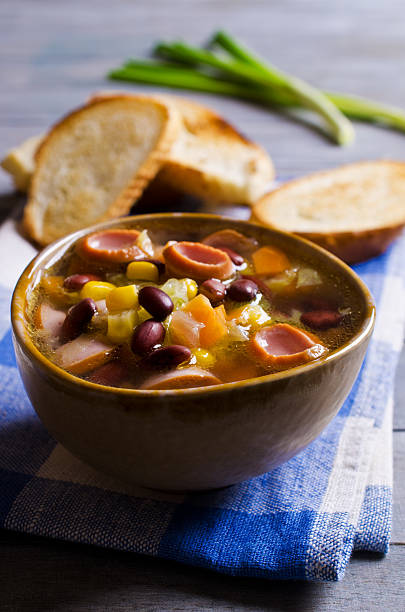 istock Soup with vegetables and sausages 508706518