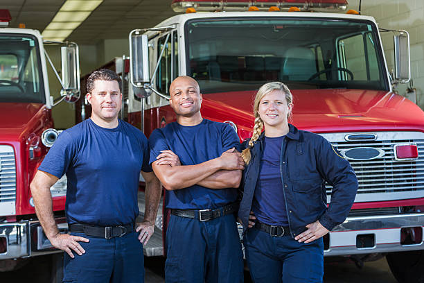istock Diverse group of fire fighters at the station 508709462
