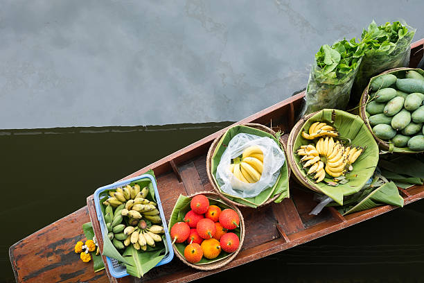 istock Fruits in the boat ,floating market , Thailand. 508711972