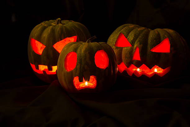istock Halloween pumpkins in the dark 508724605