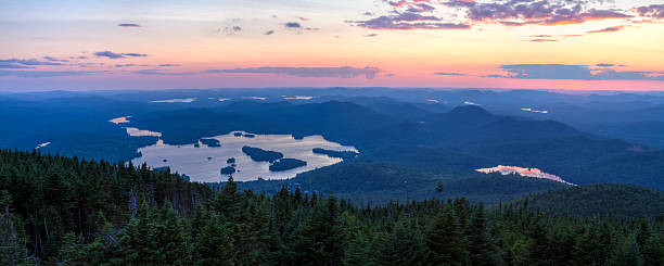 Sunset Panorama from Blue Mountain stock photo