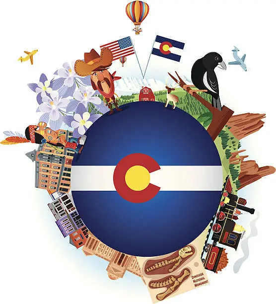 Vector illustration of Colorado Travel