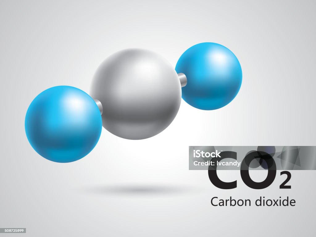 Carbon dioxide symbol Gradient and transparent effect used. Carbon Dioxide stock vector
