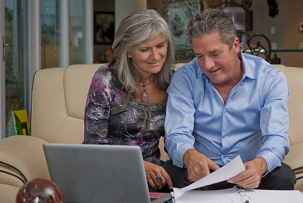 istock Mature Couple Finances 508727407