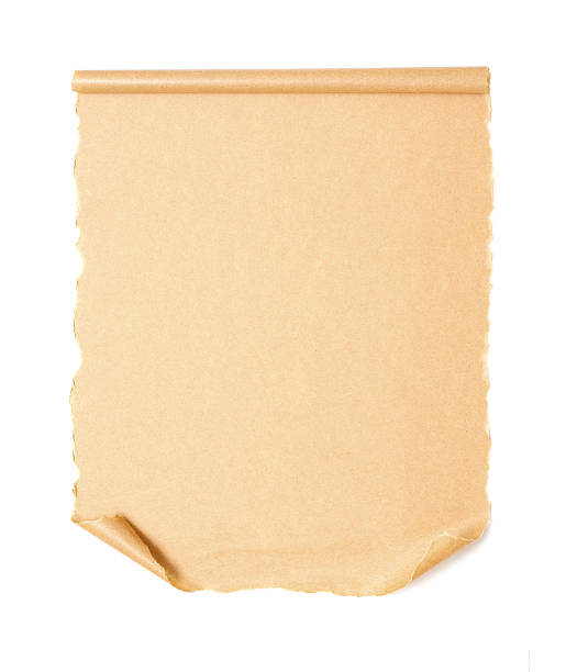 istock Blank Brown Paper Page Curl background textured isolated 508730133