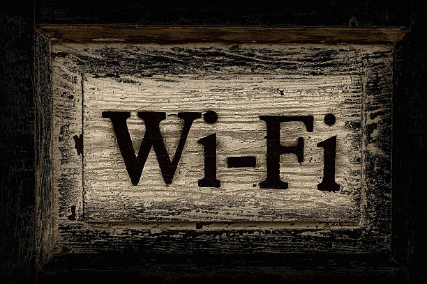 istock Wooden sign with Wi Fi text 508746356
