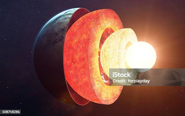 Earth Core Structure Elements Of This Image Furnished By Nasa Stock Photo - Download Image Now