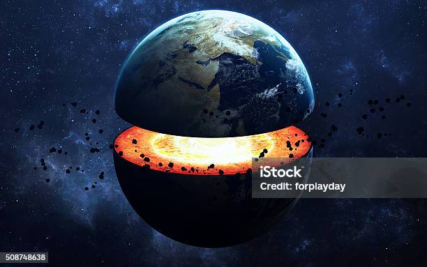 Earth Core Structure Elements Of This Image Furnished By Nasa Stock Photo - Download Image Now