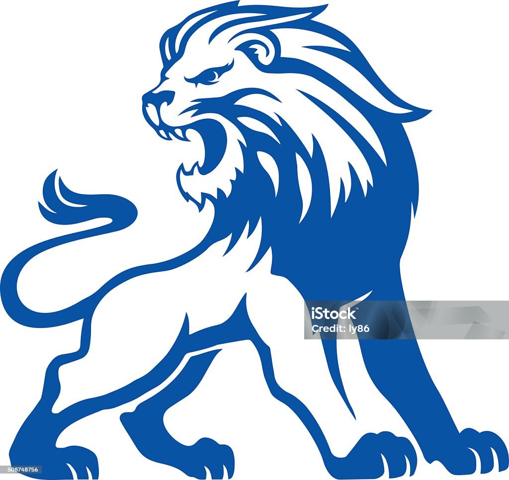 Lion lion design, lion roar, lion standing Lion - Feline stock vector