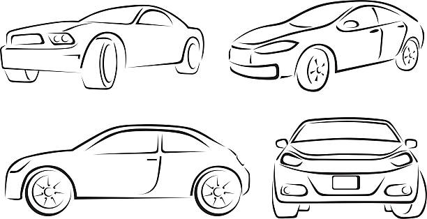 Hand Drawn Car Vehicle Scribble Sketch Vector Illustration Hand Drawn Car Vehicle Scribble Sketch Vector Illustration car sketches stock illustrations