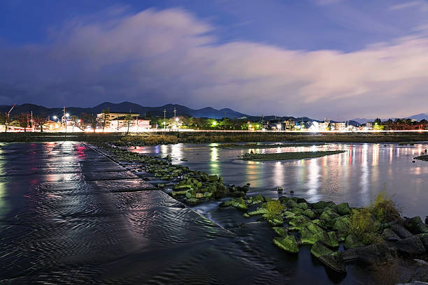 istock Night scene with river in Kyoto 508749792