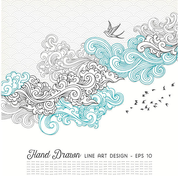 Swirly Doodles Hand drawn doodle design with swirls,birds and seamless pattern.EPS 10 file with transparencies.File is layered and global colors used.Hi res jpeg without text included.More works like this linked below. ornate illustrations stock illustrations