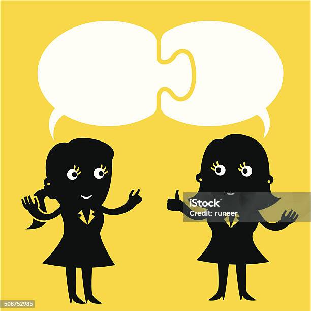 Concurrent Speech Bubbles Yellow Business Concept Stock Illustration - Download Image Now