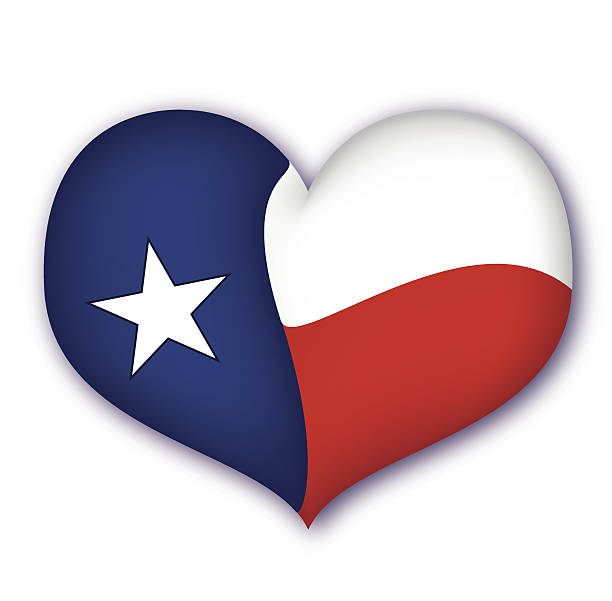 Heart of Texas A vector illustration of a heart shape with the flag of Texas heart of texas stock illustrations