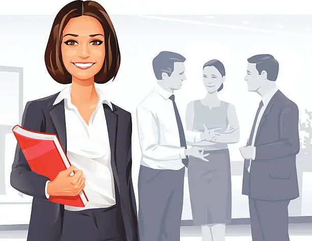 Vector illustration of Successful Businesswoman