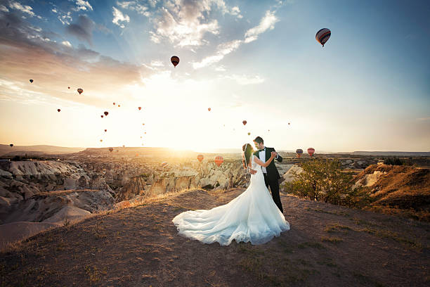 Bride and Groom Wedding concept cappadocia photos stock pictures, royalty-free photos & images