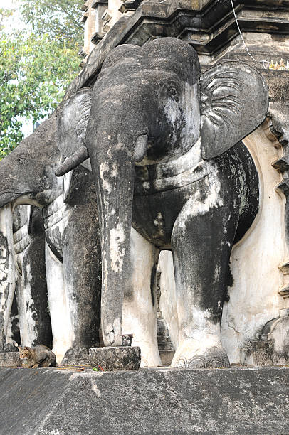 istock elephant statue, Wat Chiang Man,in Thailand 508755405